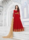 Red Colour Latest Fancy Designer Festiv wear Georgette With Heavy Cording Embroidery Salwar Suit collection 20042